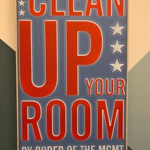 Wood Framed Play Clean up Your Room ... NWT